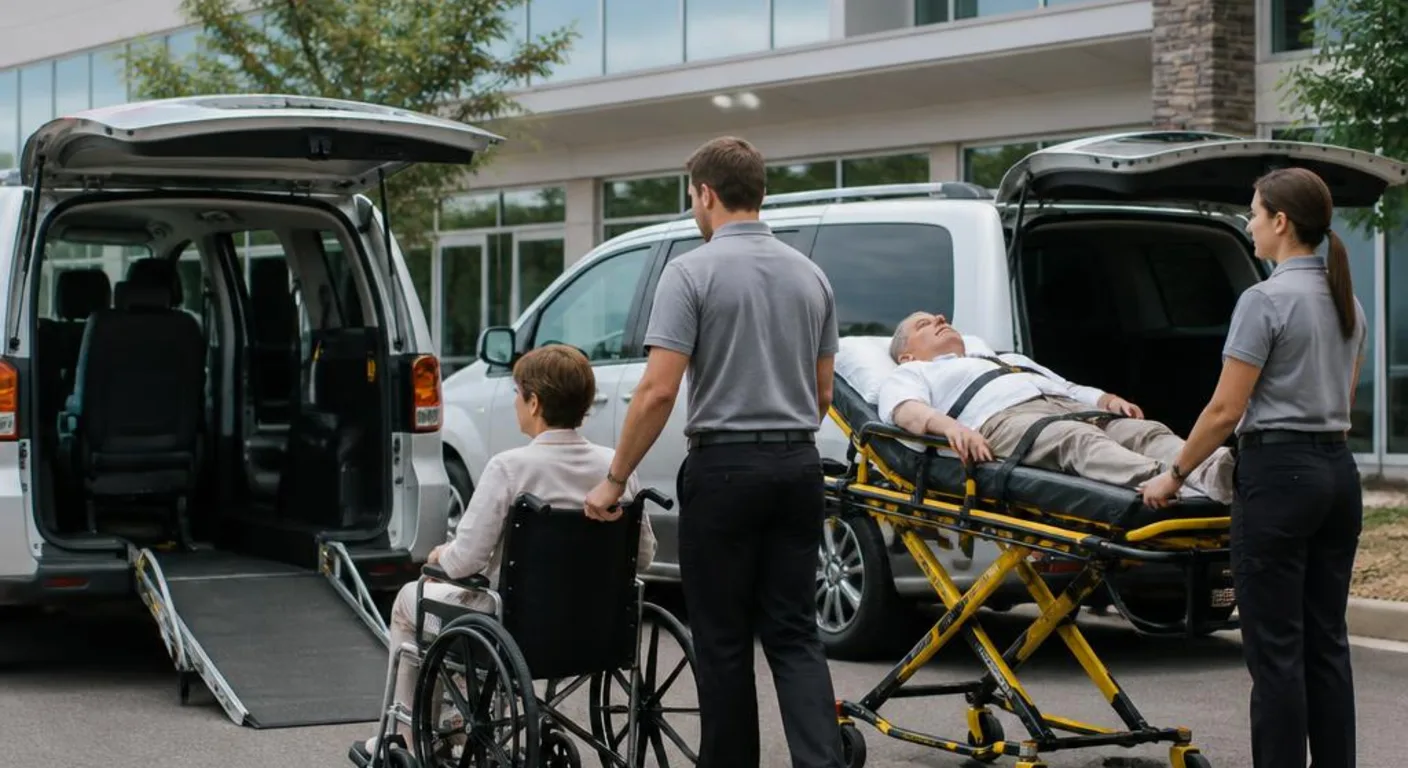 Stretcher-ready non-emergency medical transportation vehicle